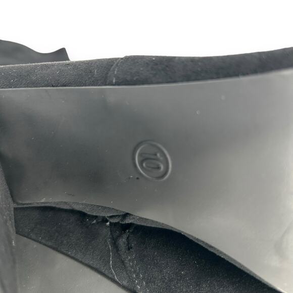 NEW Wild Pair Eileene Pointed Toe Block Heel Over The Knee Boots Size 10 Black - Picture 7 of 8